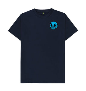 Navy Blue Men's Blue Skull t-shirt