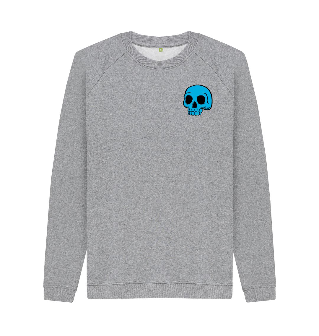 Light Heather Blue Skull sweatshirt