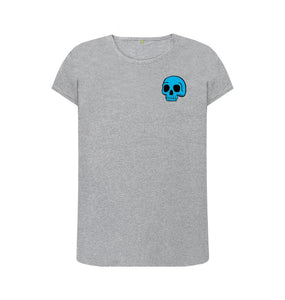 Athletic Grey Women's Blue Skull t-shirt